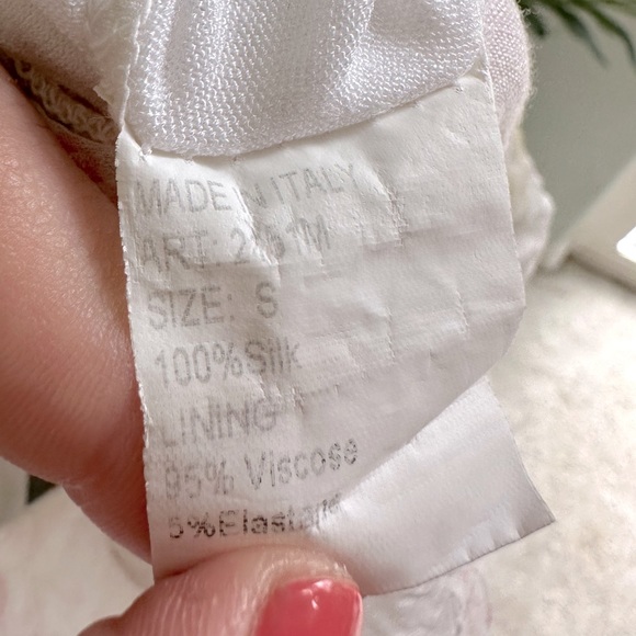 ELENA BALDI 100% Silk Womens Floral Blouse Size S - Made in Italy - Picture 4 of 4